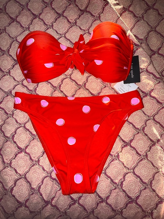 kate spade Other - Kate Spade Small S bikini 2 piece swimsuit goji berry polka dot